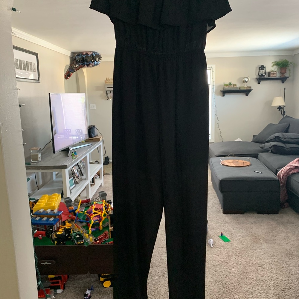 Black jumpsuit - strapless